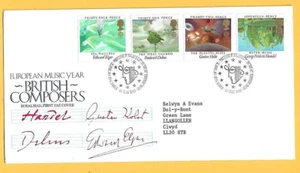 Royal Mail 1985 FDC - COMPOSITORES BRITÁNICOS - Shs BUREAU Edimburgo - Imagen 1 de 2