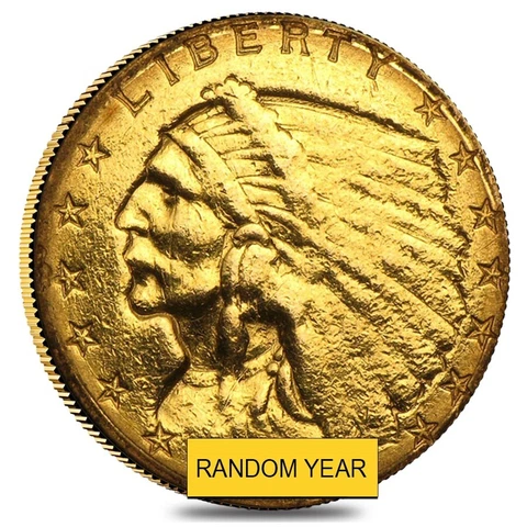 $2.5 Gold Quarter Eagle Indian Head - Ex Jewelry (Random Year) Cover