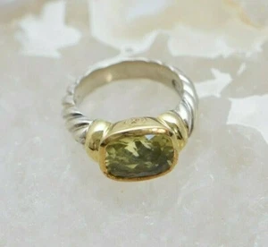 14K Gelbgold 925 David Yurman Ring Peridot, Ring Größe 4,75 - Bild 1 von 9
