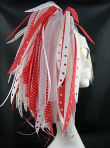 CyberloxShop RedBleach Cyberlox Cyber Hair Falls Dreads Goth Rave Red White - Picture 1 of 1