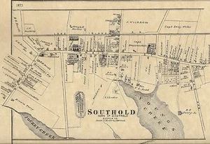 Southold Mattituck Shelter Island NY 1873 cartes avec noms des propriétaires affichés - Photo 1 sur 3