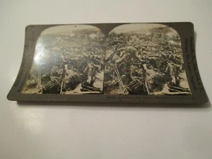 World war 1 Searching the ruins somewhere in France Stereoview Card - Picture 1 of 3