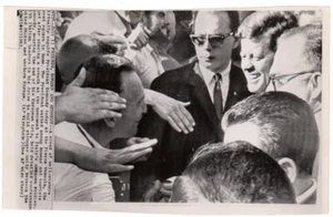 1963 John F. Kennedy besucht Rom Italien - Wirephoto - Bild 1 von 2