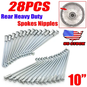 10'' Rear Heavy Duty Spokes Nipples For Honda XR50 CRF50 Dirt PitBike 70cc-110cc - Picture 1 of 8