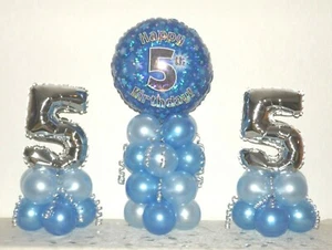 5o CUMPLEAÑOS - PANTALLA GLOBO DE LÁMINA PAQUETE DE 3 - DECORACIÓN DE MESA - No se necesita helio - Imagen 1 de 1