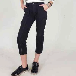 TRACTR HIGH RISE CARROT ZIPPER CARGO CROP JEANS NWT SIZE 8 - Picture 1 of 10