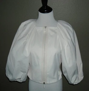 NWOT Women's Moncler Blouse Size 2 Color Off White Made In Italy - Picture 1 of 10