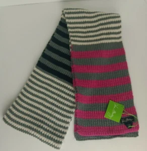 Vera Bradley Canterberry magenta gestreifter Strickschal Schalldämpfer Pullover rechteckig - Bild 1 von 4