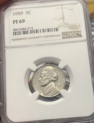 1959 Jefferson Nickel NGC PF 69 - Image 1 of 4