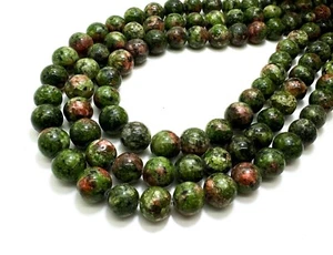 Perline Gioielli Pietra Preziosa Verde Oliva Liscia Lucidata Rotonda 10 mm - RN197Q - Foto 1 di 3