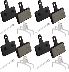 4 Pairs Bike Brake Pads Resin Semi-Metal Bicycle Disc Brake Pads Replacement New - Picture 1 of 7