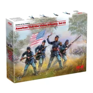 Infantería de la Unión de la Guerra Civil Americana. Set #2 ICM 35023 Kit Modelo Plástico Escala 1:35 - Imagen 1 de 24