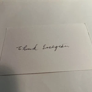 Chuck Essegian 1959 Los Angeles Dodgers WS Champs signierte 3x5 Karteikarte - Bild 1 von 1