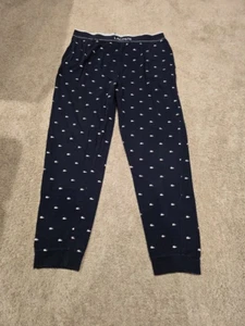 Lacoste Sleepwear Men's All Over Logo Waistband Lounge Pants Blue (Large) - Picture 1 of 10
