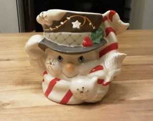 LENOX Occasions Snowman Votive Candle Holder For The Holidays Porcelain - Picture 1 of 4