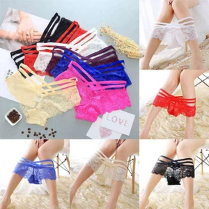 Ropa Interior Sexy Encaje Damas Bragas Mujeres Tiro Bajo Sexy Calzoncillos Tanga Lencería - Imagen 1 de 16