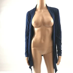 $90 Peach Women's Flyaway Cardigan Top XXL Navy Blue Long sleeve Open Front New - Picture 1 of 3