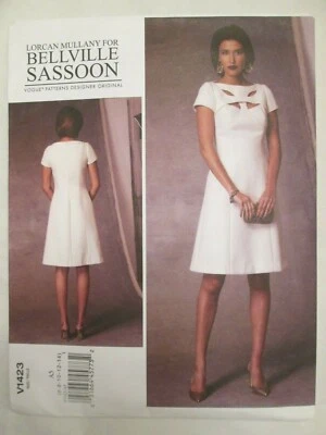 Vogue 1423 Bellville Sassoon Designer Original Dress Pattern 6-14 Lined Advanced - Image 1 of 2