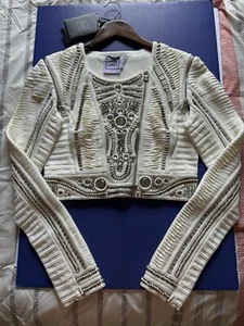 Herve Leger “Lois” Metal Cropped Jacket Size M RETAILS FOR $6990 - Picture 1 of 6
