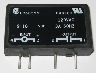 Crouzet Solid State Relay - 120 V AC - 3 A -  M-0AC15 - Inline Package - 9-18VDC - Image 1 of 4