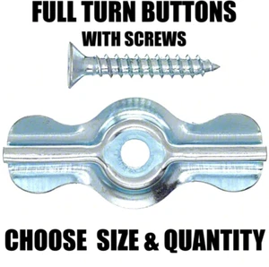 Full Turn Button Storm/Screen Door Latch 1.75 2" Metal Steel Clip Thumb Retainer - Picture 1 of 8
