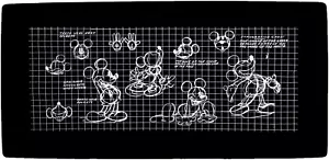 DISNEY TOPOLINO Nero Sketchbook Bagno Vassoio Portagioie solo 13x6,5" pollici Nuovo - Foto 1 di 4