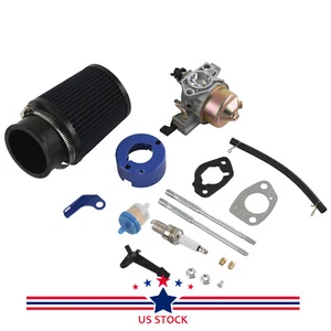 Blue Air Filter Adapter Jet Stage Kit For Predator 420cc 389cc 15HP Go Kart - Foto 1 di 12