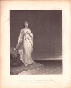 1855 Druck einer Radierung von JOHN SARTAIN nach einem Gemälde von RICHARD WESTALL - Bild 1 von 1