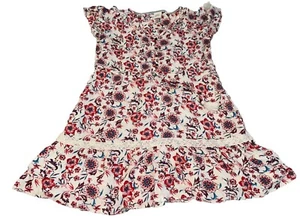 Knox Rose Womens Dress Size Medium Boho Peasant Flowy Embroidered White Floral - Picture 1 of 9