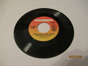 Johnny Cash & Waylon Jennings: Even Cowgirls Get The Blues / 45 Rpm 1986 VG+ - Picture 1 of 2