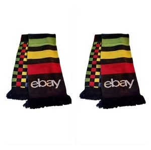 2 EBay Open 2023 Logo Fringed Winter Scarf 64"x8" Ruffneck - Foto 1 di 9
