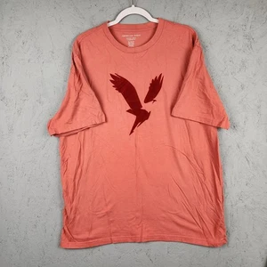American Eagle Shirt Herren 2XL lachs super weich Adler Grafik T-Shirt beflockt adrett - Bild 1 von 11