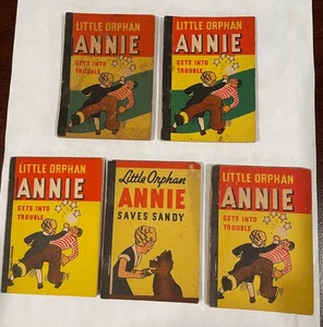 1938 PENNY BOOKS LITTLE ORPHAN ANNIE, 4 DIFFERENT BACK COVERS,LOT OF 5 - Picture 1 of 14