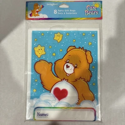 Care Bears 8 Loot Bags Party Supplies VTG American Greetings 2002 Tender Heart - Image 1 of 4