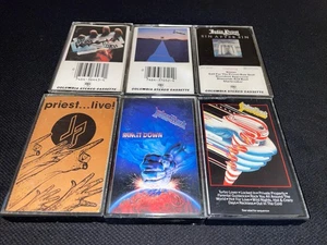 Judas Priest 6 cassette metal lot Turbo Live Ram It Down British Steel Sin After - Picture 1 of 5
