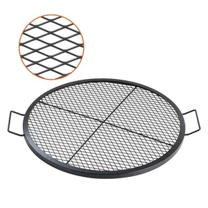 30 Inch Round Cooking Grate Fire Pit Grill Grate X-Marks Heavy-Duty Steel - Picture 1 of 12
