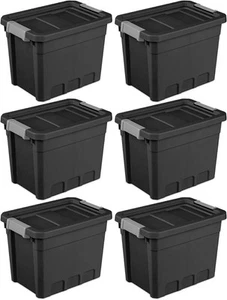 Sterilite 7.5 Gallon Plastic Stacker Tote, Heavy Duty Lidded Storage Bin... - Picture 1 of 9