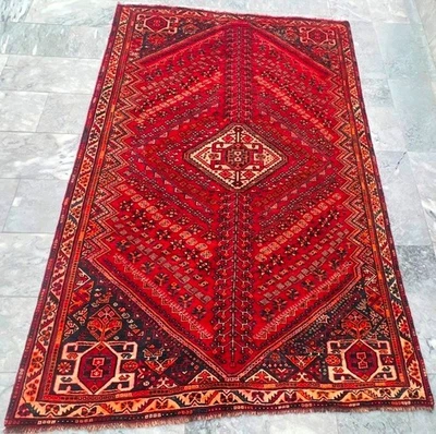 5x8 ft Vintage Handmade Afghan Turkish Rug Living Room Home Decor Oushak Rug - Image 1 of 4