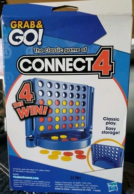 GRAB & GO CONNECT 4 BOARD GAME AS IS VALUE TAPED - Image 1 of 4