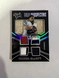 2016 Black Gold Prospecting Ezekiel Elliott RC Quad Patch Materiali #GQ6 SP/50 - Foto 1 di 3