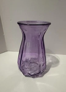 Vintage DPS Arielle lila Blume Glas Vase 6 Zoll Decagon Sternform, Dekor - Bild 1 von 7