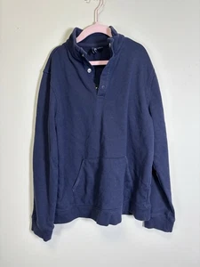 Janie And Jack Boys Navy Pullover Sweater Button Snaps Size 12 Boys - Picture 1 of 4