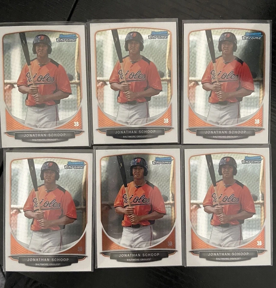 Lote de 6 cartas Jonathan Schoop 2012 Bowman Chrome Prospects Rookie Orioles Foto 1 de 1