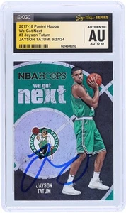 Jayson Tatum Celtics Signed 2017-18 Panini Hoops We Got Next CGC 10 Rookie Card - Picture 1 of 3