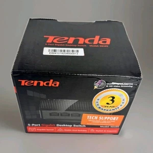 Conmutador Tenda SG105 5 puertos Gigabit Ethernet sellado nuevo - Imagen 1 de 7