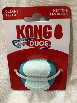 NUEVO KONG Duos Bola Dental XS/SM Texturizada Fácil Agarre Perro Buscar y Masticar Juguete 2" KONG Foto 1 de 3