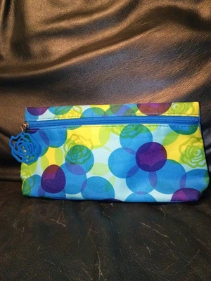 Bolsa de artículos de tocador de maquillaje cosmético Lancome diseño de lunares multicolor encanto cremallera tirar Foto 1 de 4