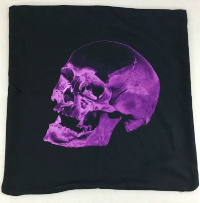 Halloween Calavera Almohada Falsa Euro 26x26 Negro Púrpura Gótico Poliéster Sarga EE. UU. Nuevo Foto 1 de 4