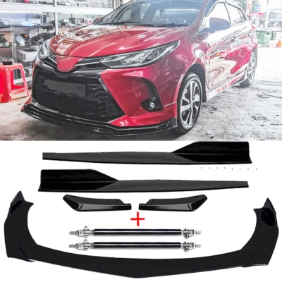 Front Rear Bumper Lip Spoiler Splitter Side Skirt For Toyota Yaris /iA Glossy - Изображение 1 из 4