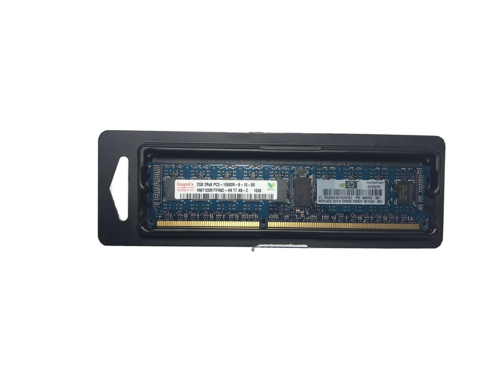 Hynix 2GB 2RX8 PC3-10600R DDR3 Server RAM - Image 1 of 1